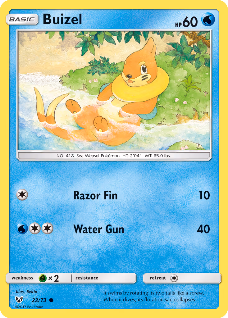 Buizel 22/73 Pokemon card