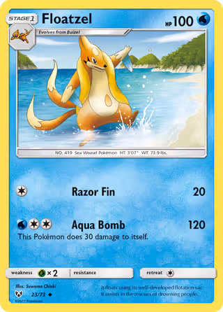 Floatzel 23/73 Pokemon card