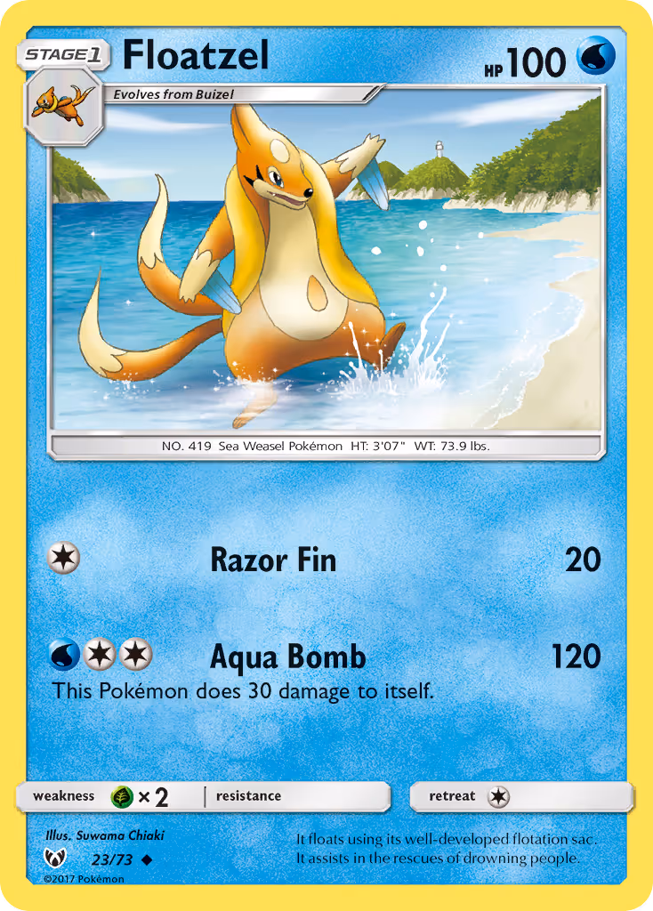 Floatzel 23/73 Pokemon card