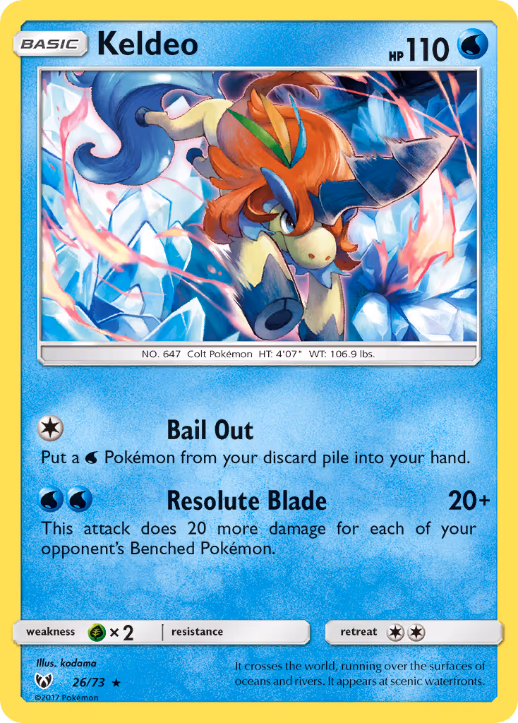 Keldeo 26/73 Pokemon card