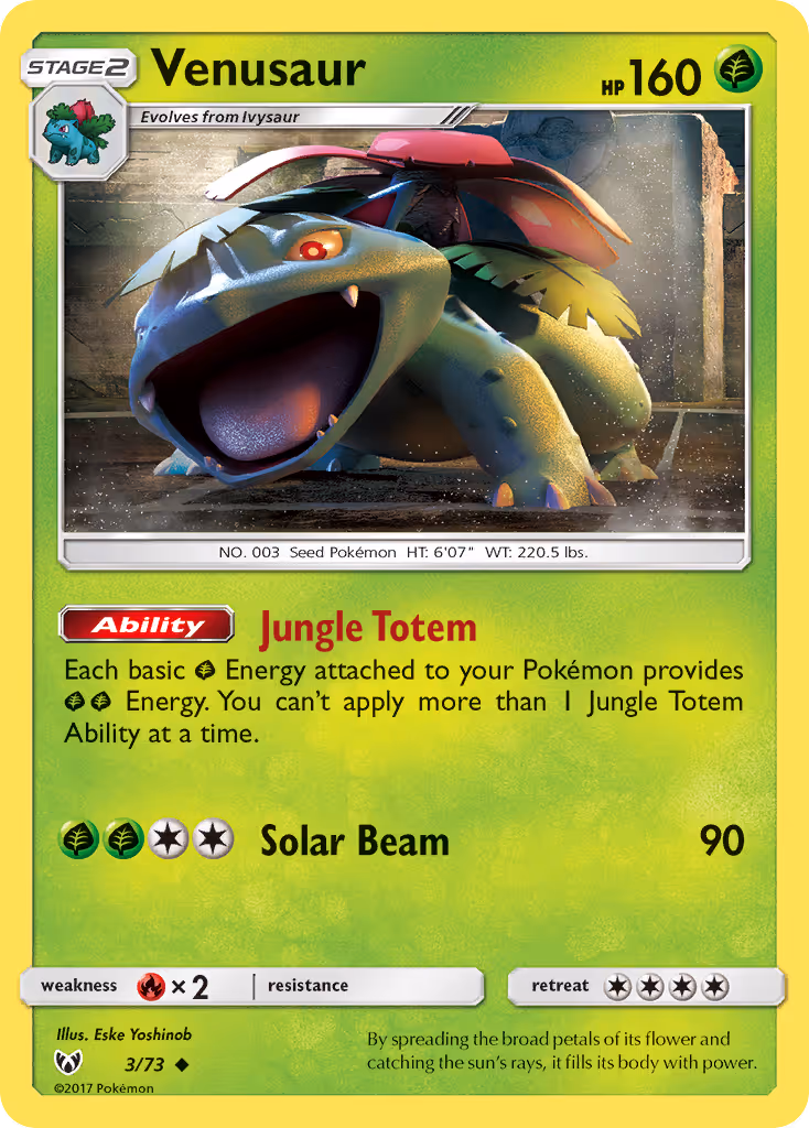 Venusaur 3/73 Pokemon card
