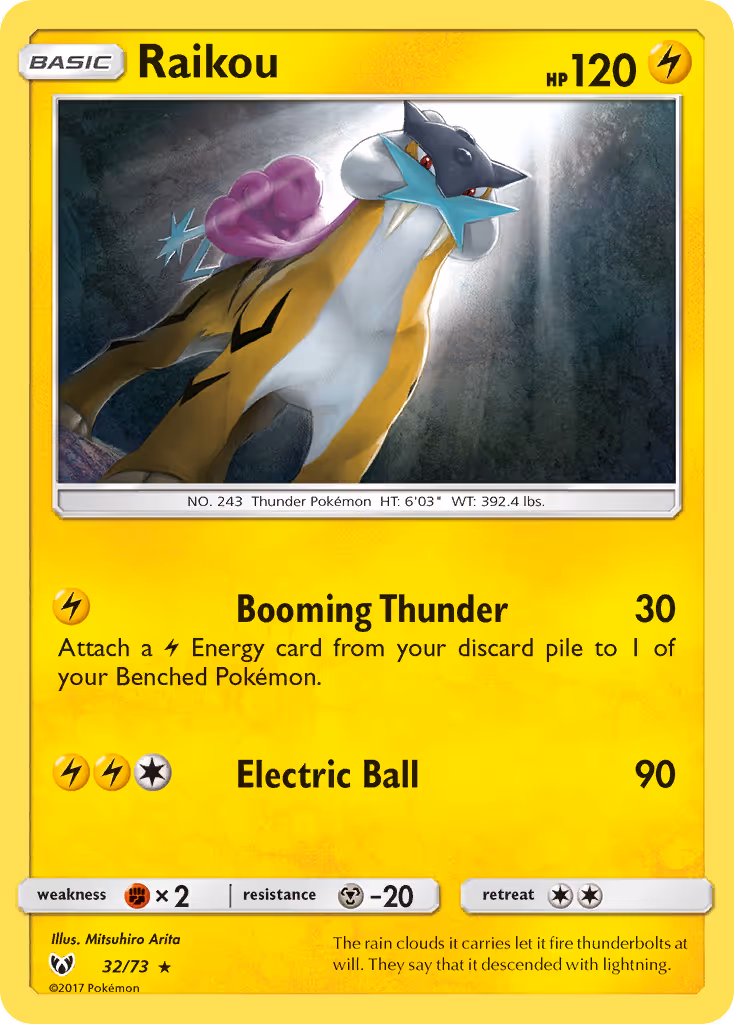 Raikou 32/73 Pokemon card