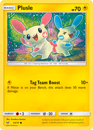 Plusle 33/73 Pokemon card