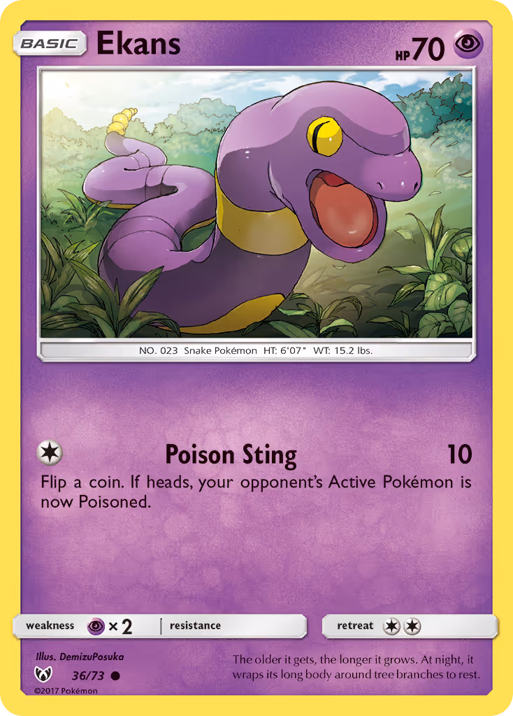 Ekans 36/73 Pokemon card