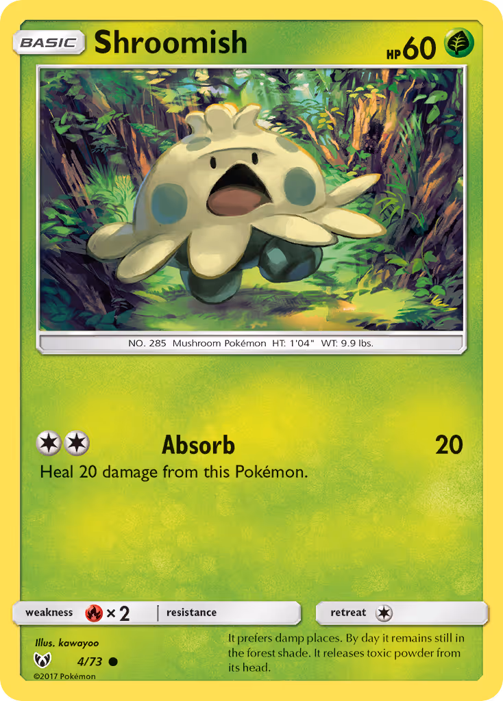 Shroomish 4/73 Pokemon card