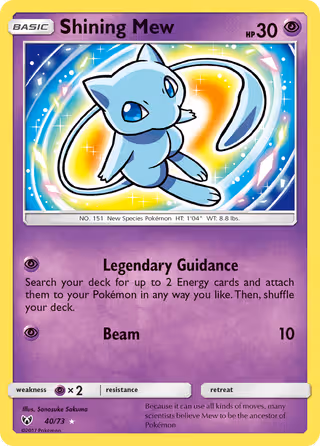 Shining Mew 40/73 Pokemon card