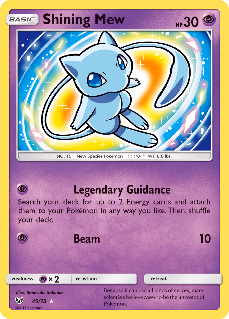 Shining Mew 40/73 Pokemon card