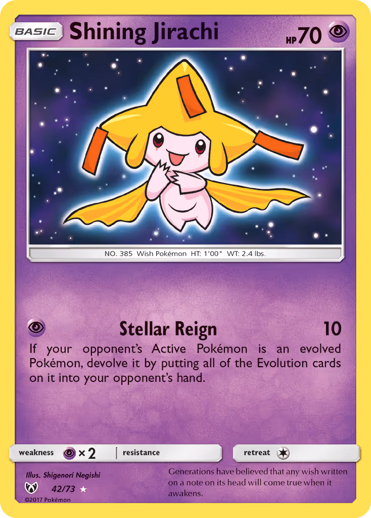 Shining Jirachi 42/73 Pokemon card