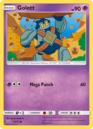Golett 43/73 Pokemon card
