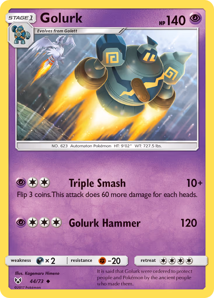 Golurk 44/73 Pokemon card