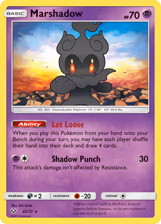 Marshadow 45/73 Pokemon card