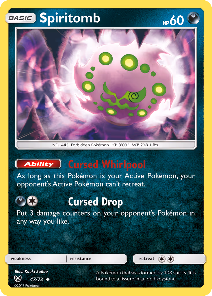 Spiritomb 47/73 Pokemon card