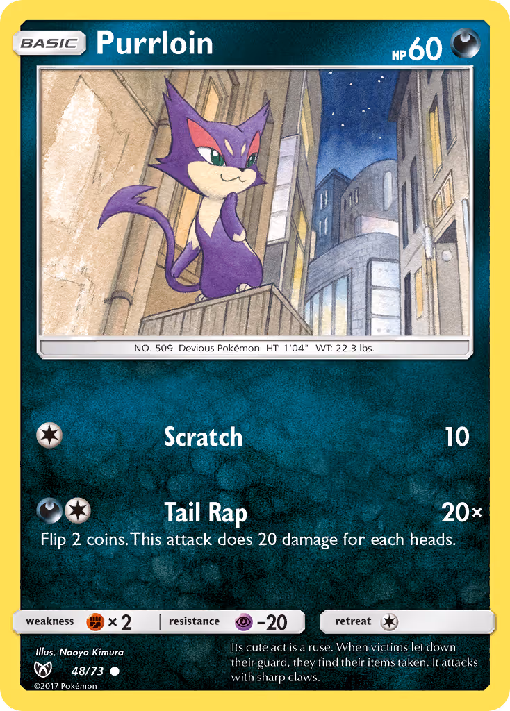 Purrloin 48/73 Pokemon card