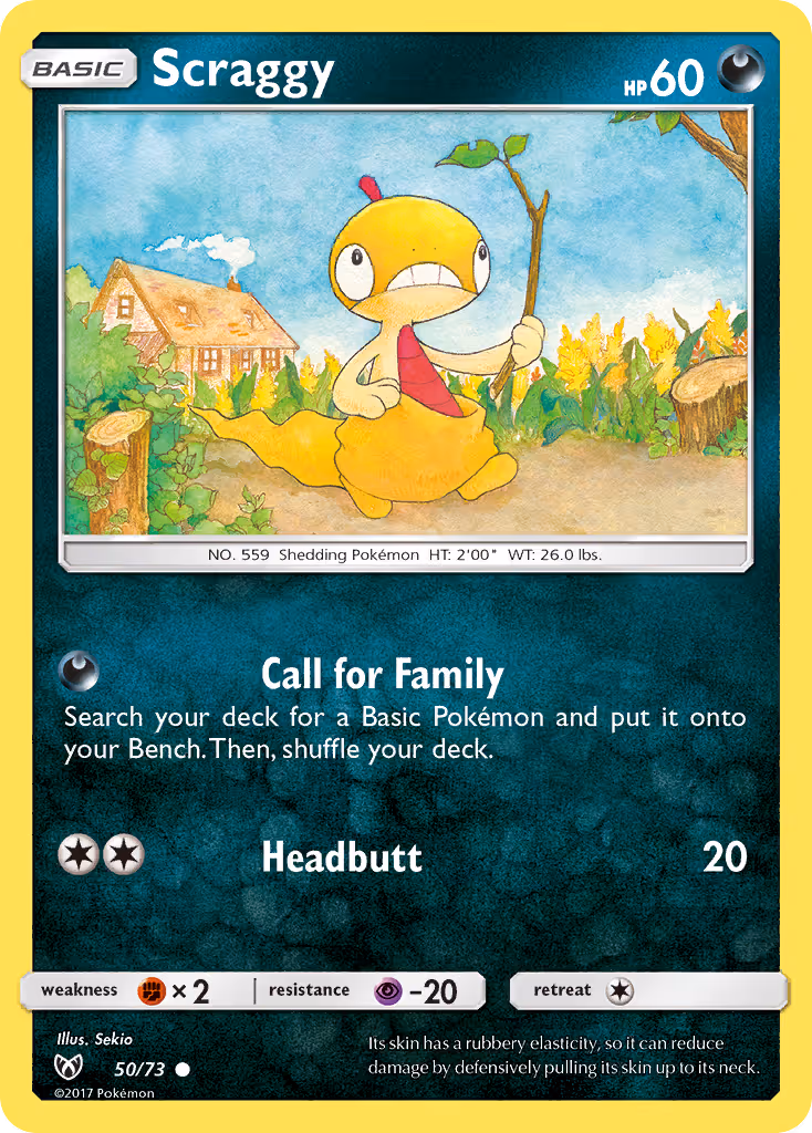 Scraggy 50/73 Pokemon card