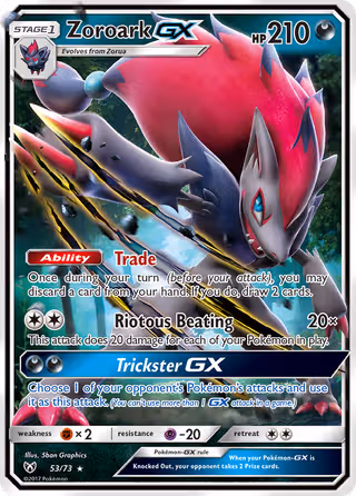 Zoroark GX 53/73 Pokemon card