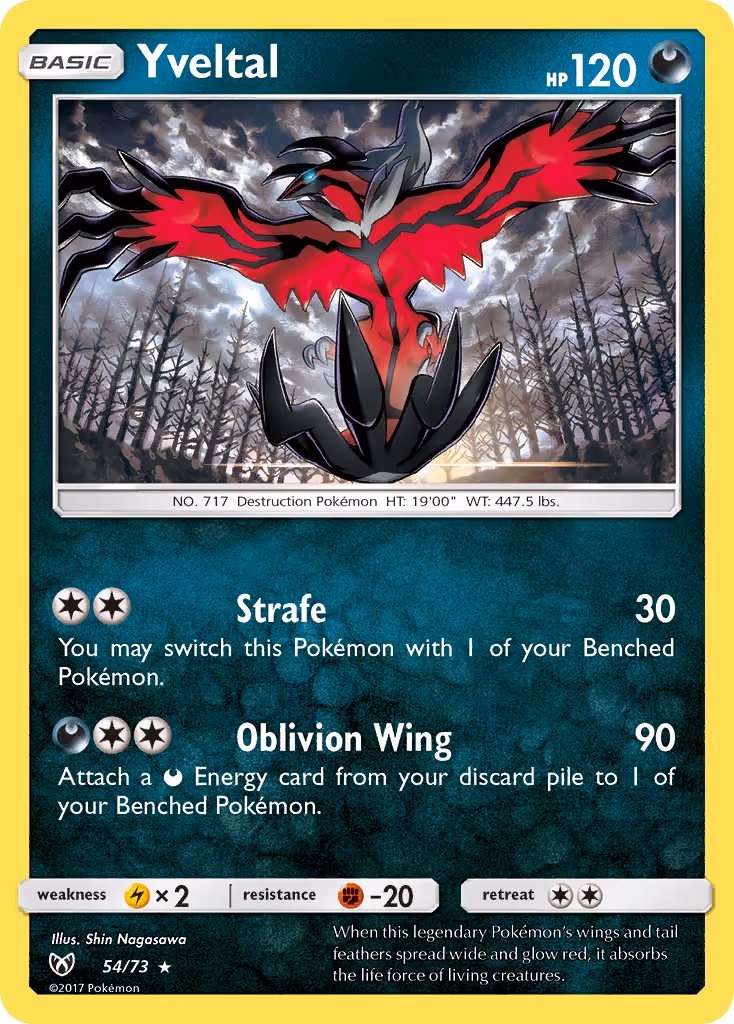 Yveltal 54/73 Pokemon card