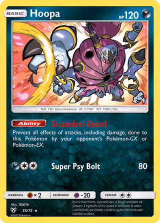 Hoopa 55/73 Pokemon card