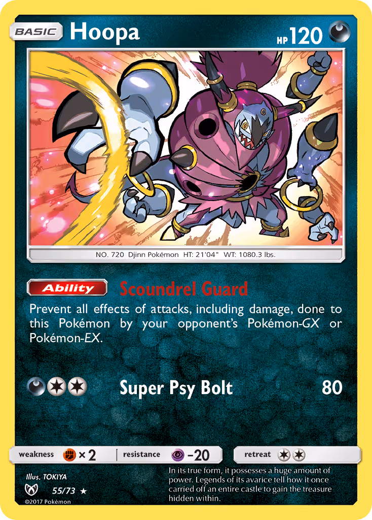 Hoopa 55/73 Pokemon card