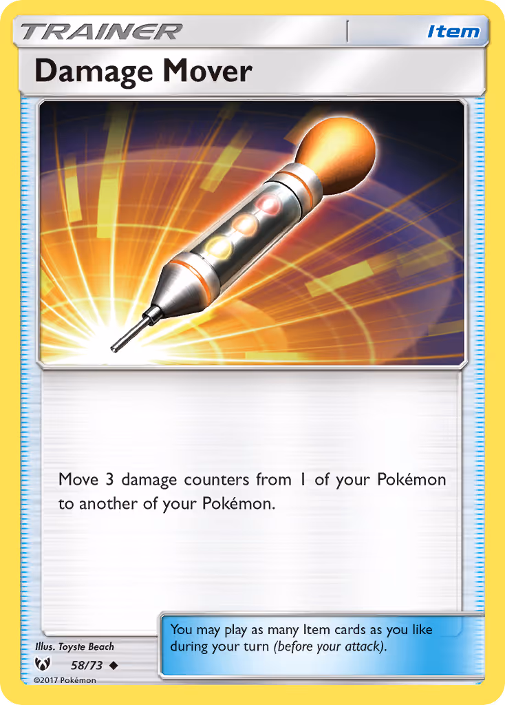 Damage Mover 58/73 Pokemon card