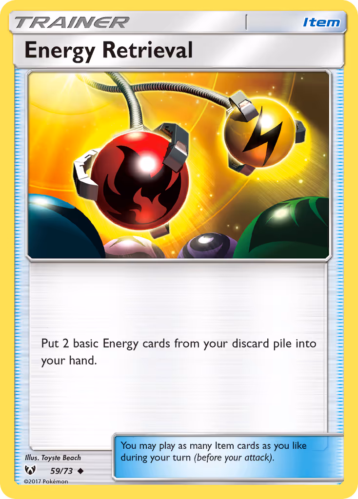 Energy Retrieval 59/73 Pokemon card