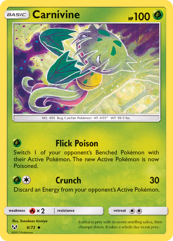 Carnivine 6/73 Pokemon card