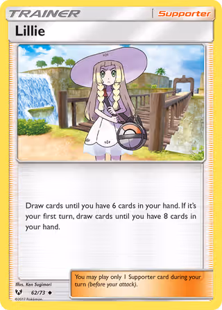 Lillie 62/73 Pokemon card