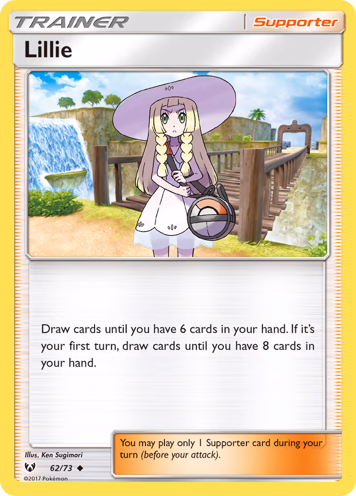 Lillie 62/73 Pokemon card