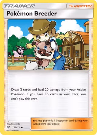 Pokémon Breeder 63/73 Pokemon card