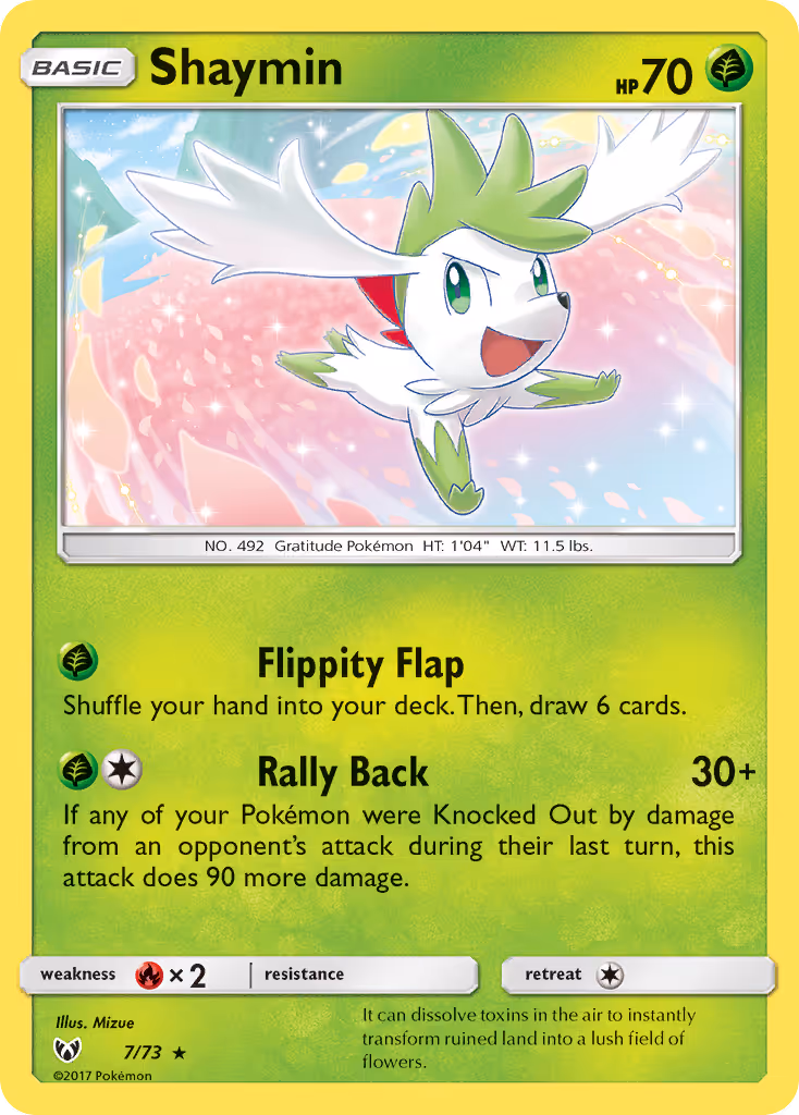 Shaymin 7/73 Pokemon card