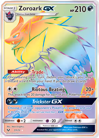 Zoroark GX 77/73 Pokemon card