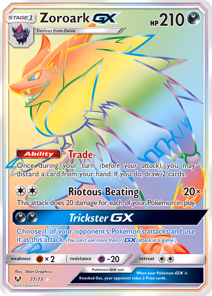 Zoroark GX 77/73 Pokemon card
