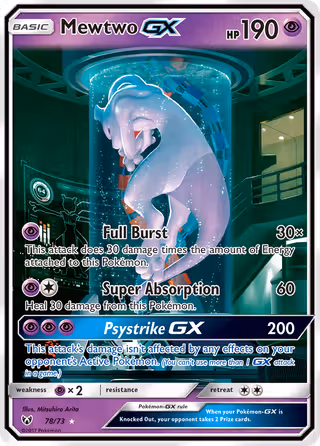 Mewtwo GX 78/73 Pokemon card
