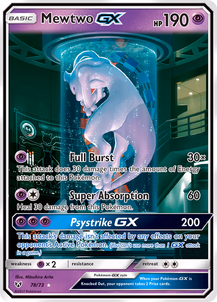 Mewtwo GX 78/73 Pokemon card