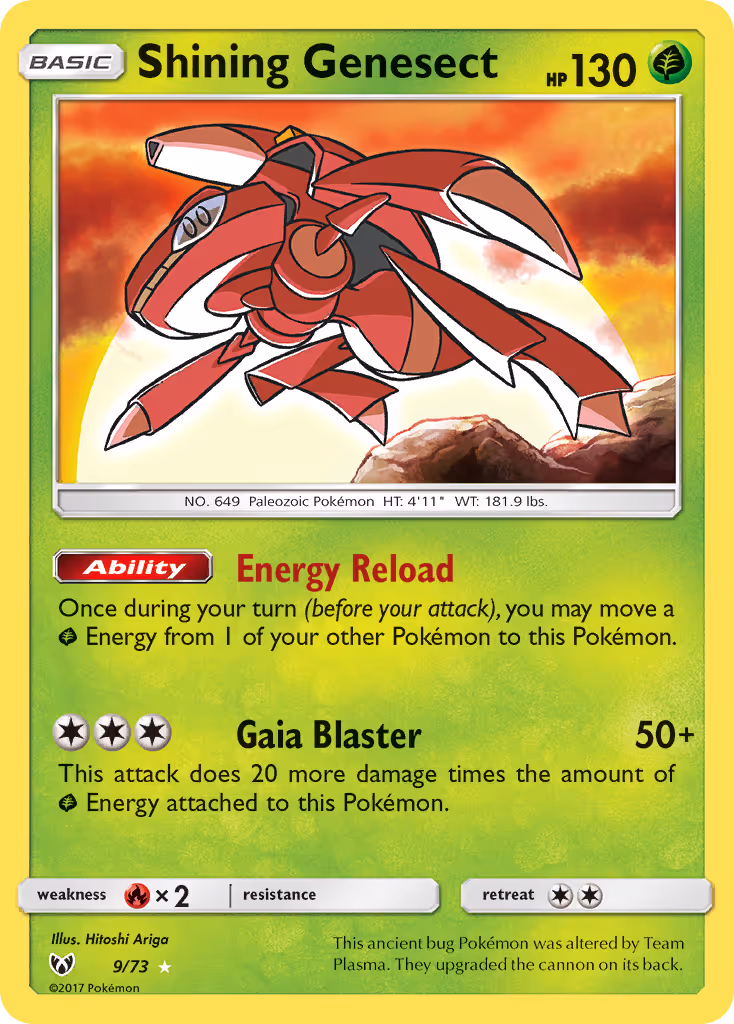 Shining Genesect 9/73 Pokemon card