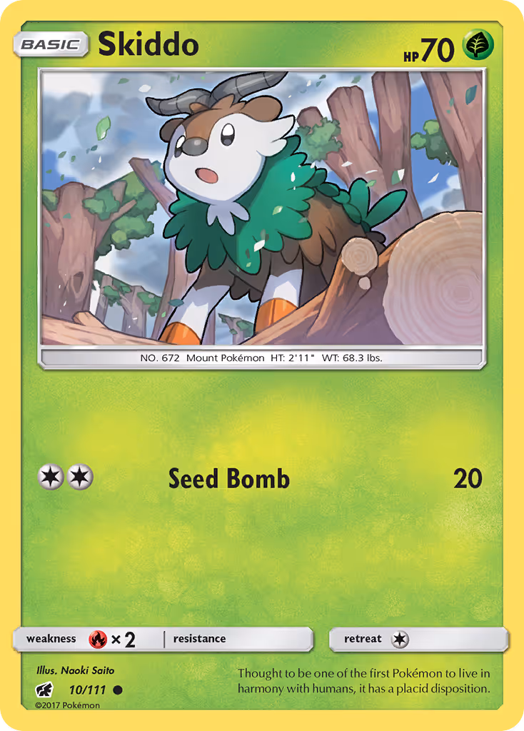 Skiddo 10/111 Pokemon card