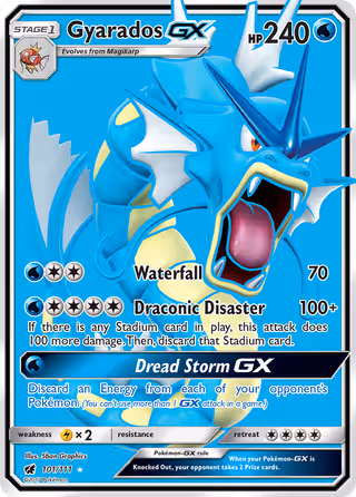 Gyarados GX 101/111 Pokemon card