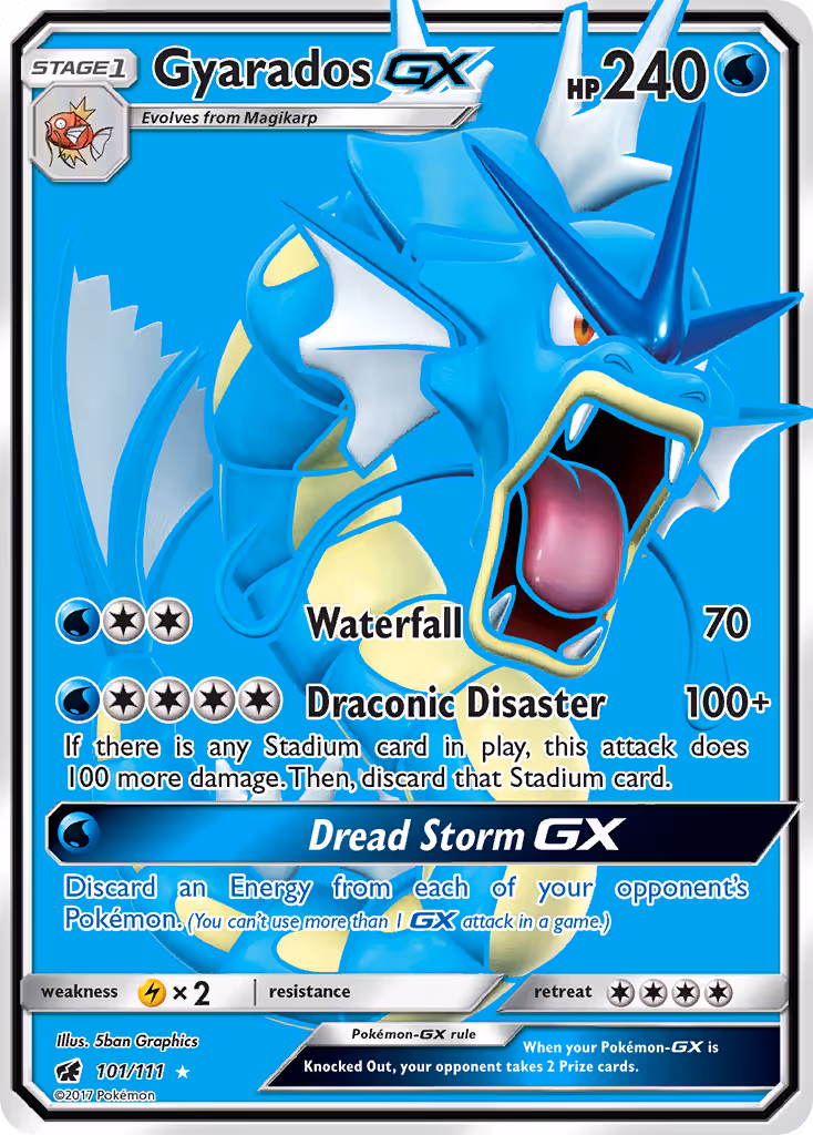 Gyarados GX 101/111 Pokemon card