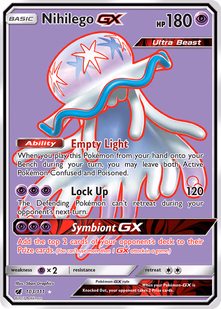 Nihilego GX 103/111 Pokemon card