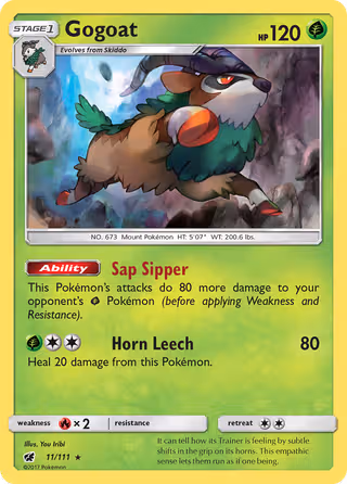 Gogoat 11/111 Pokemon card