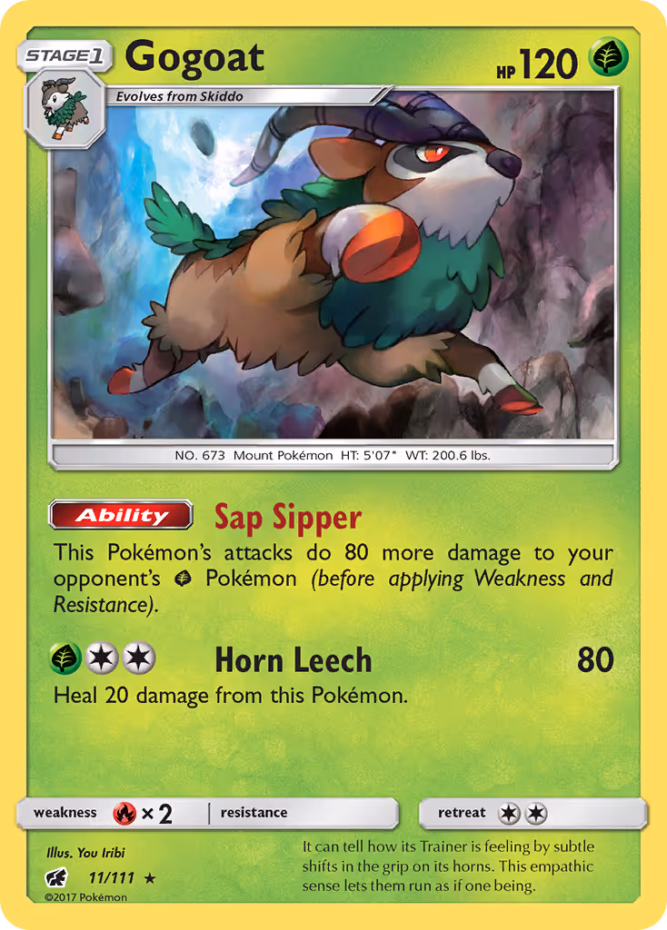 Gogoat 11/111 Pokemon card