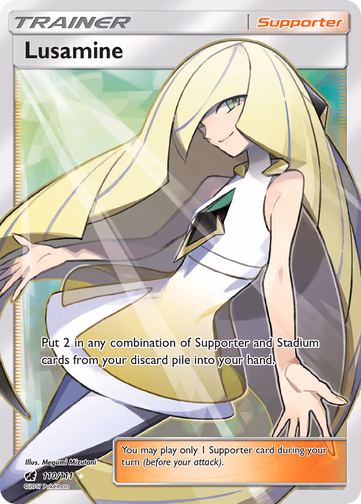 Lusamine 110/111 Pokemon card