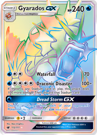 Gyarados GX 112/111 Pokemon card