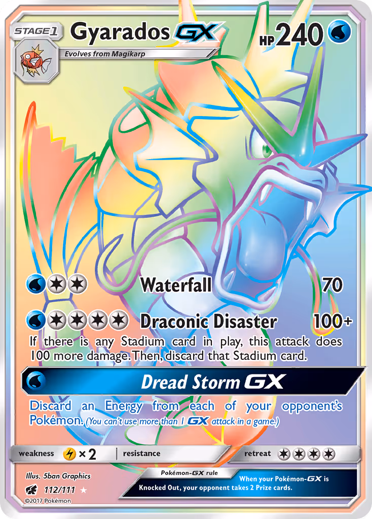Gyarados GX 112/111 Pokemon card