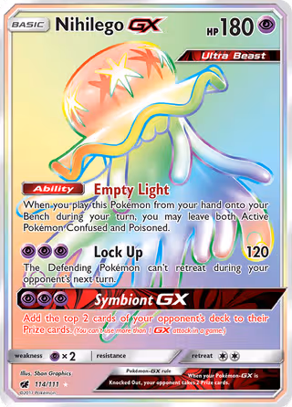 Nihilego GX 114/111 Pokemon card