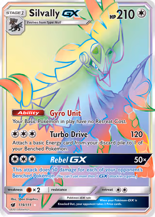 Silvally GX 119/111 Pokemon card