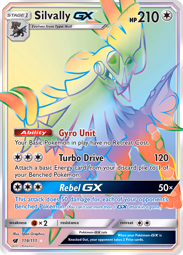 Silvally GX 119/111 Pokemon card