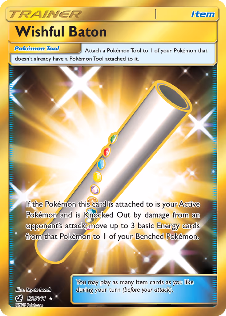 Wishful Baton 121/111 Pokemon card