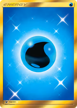 Water Energy 124/111 Pokemon card