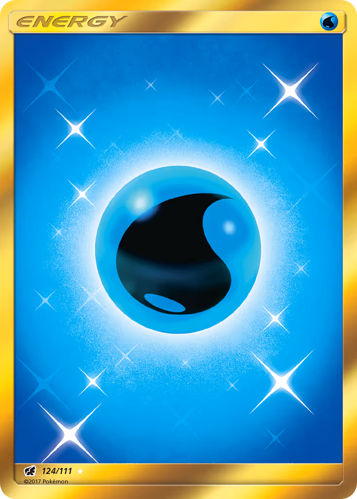 Water Energy 124/111 Pokemon card