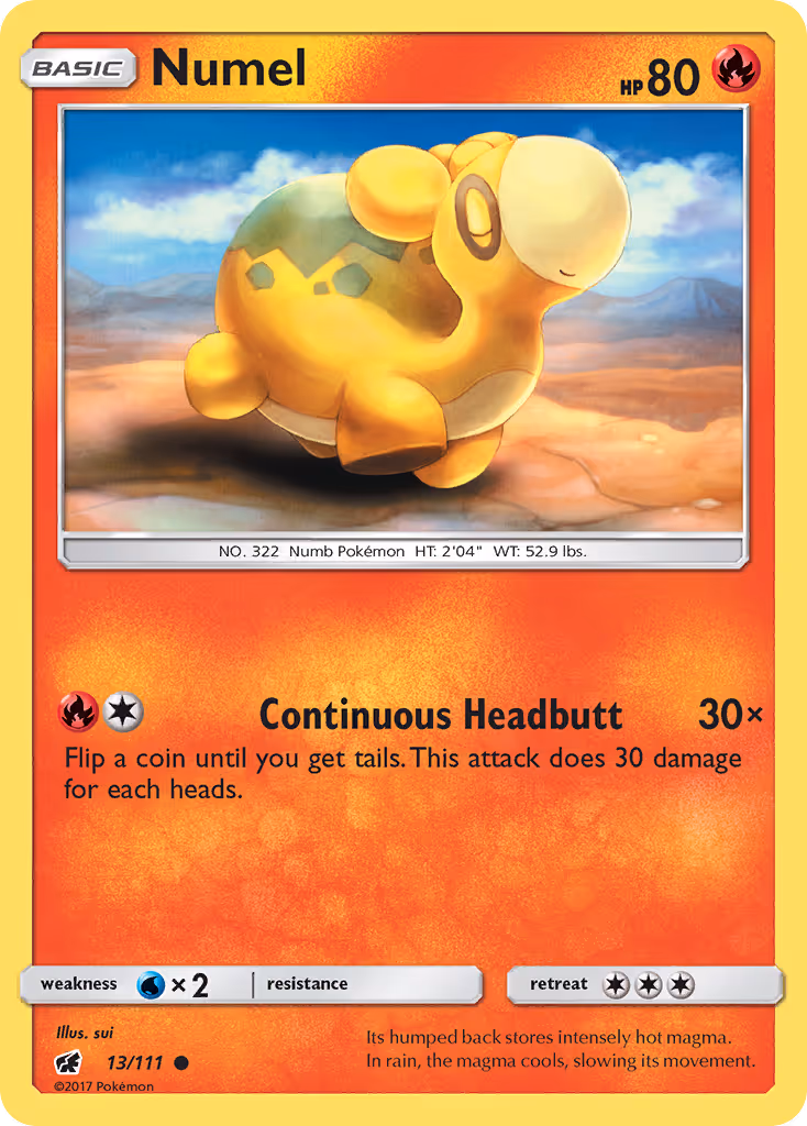Numel 13/111 Pokemon card